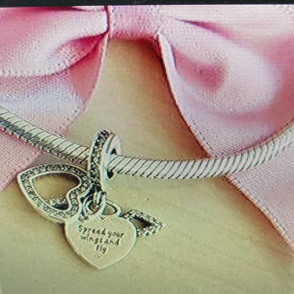 Pandora Silver Heart Wing Bracelet Charm